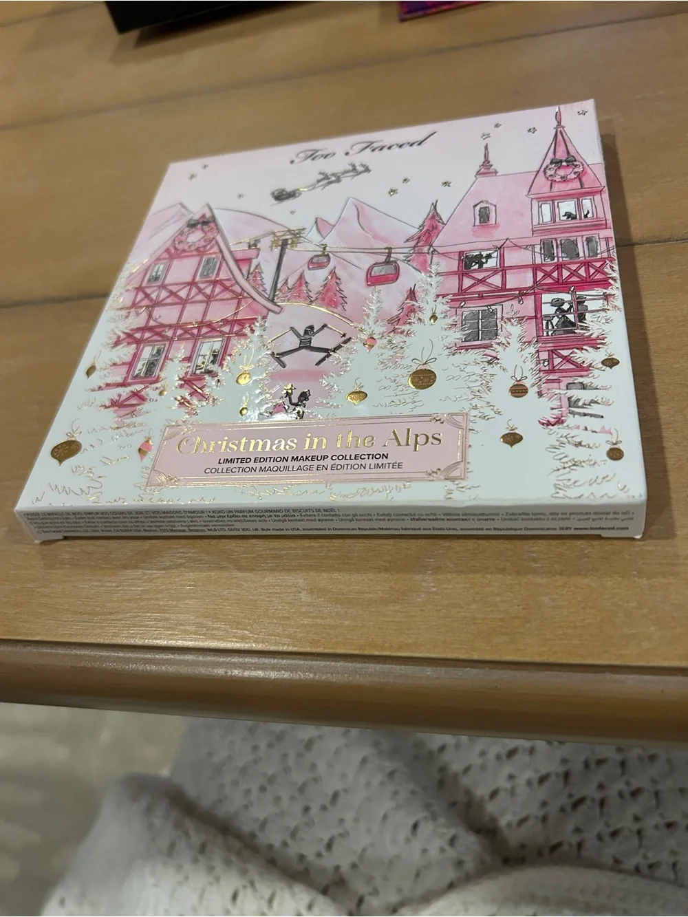 Too Faced Christmas in the Alps Eyeshadow Palette - Pink, White & Gold Accents